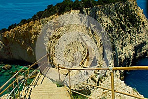 damaged stairs in Greece