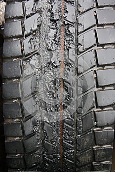 Damaged tire