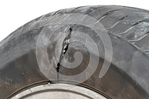 Damaged tire