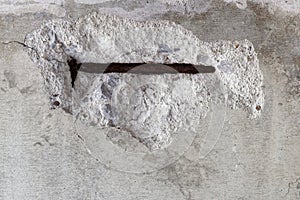 Damages and Cracks structural , Spalling of Concrete slab due to corrosion photo