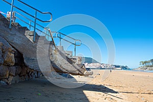 Damages in Lekeitio after hurricane Christine