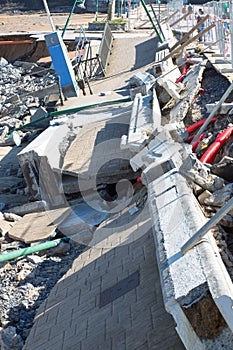 Damages in Lekeitio after hurricane Christine