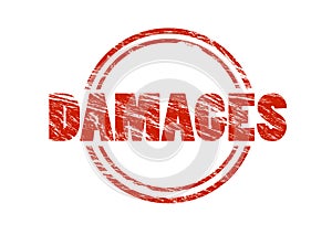 Damages red stamp