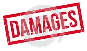 Damages rubber stamp