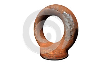 Damaging and old unsafely to used crane industry 24 tone of lifting lug, hook with isolated white background