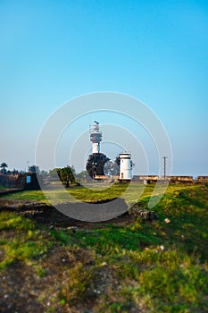 Daman Lighthouse Wide Angle Photo with Lighthouse in Focus photo
