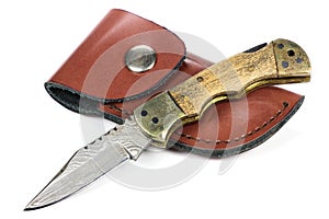 Damascus pocketknife