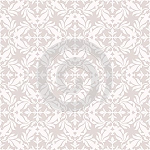 Damask beautiful background with rich, old style, pink luxury ornamentation, fashioned seamless pattern, royal vector