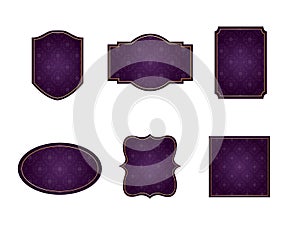 Damask frame Purple