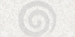 Damask pattern with cement texture, vintage wallpaper background