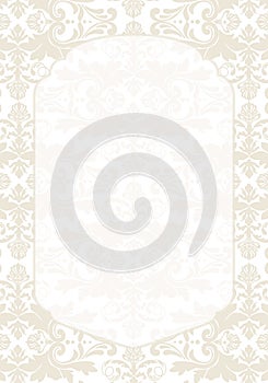 Damask pattern invitation