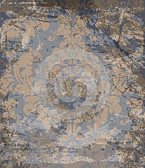 Damask pattern Vector. Vintage baroque ornament decor. Royal luxury texture backgrounds. Victorian sumptuous decoration