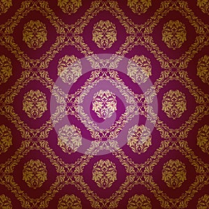 Damask seamless floral pattern