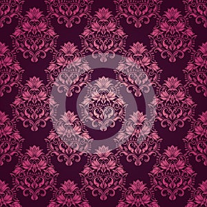 Damask seamless floral pattern