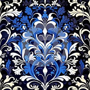 Damask seamless floral pattern. Royal wallpaper