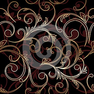 Damask seamless floral pattern. Royal wallpaper.