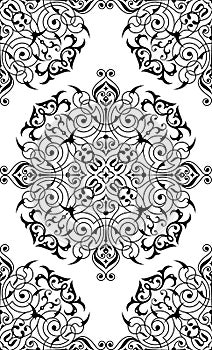 Damask seamless ornament