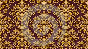 Damask seamless pattern background.