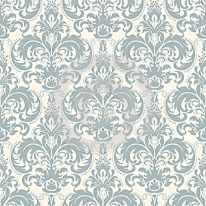 Damask seamless pattern background. Classical luxury old fashioned damask ornament, royal victorian seamless texture.