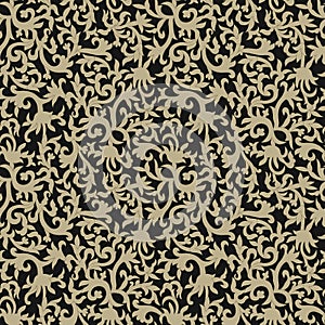 damask seamless pattern background. Elegant luxury texture for wallpapers, backgrounds and page fill