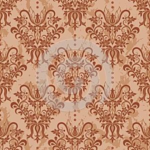 Vector. Seamless damask pattern