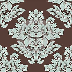 Damask seamless pattern intricate design