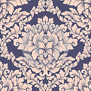 Damask seamless pattern intricate design