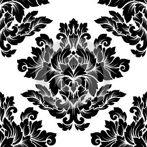 Damask seamless pattern intricate design