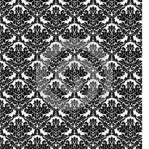 Damask seamless pattern intricate design. Luxury royal ornament, victorian texture for wallpapers, textile, wrapping. Exquisite fl