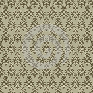 Damask seamless texture pattern. elegant vintage baroque floral background texture. classic oriental pattern