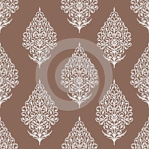 Damask seamless vintage floral pattern