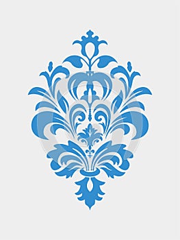 Damask stencil large swirl wall decal vinil illustration vector ornament clip art traditional pattern editable