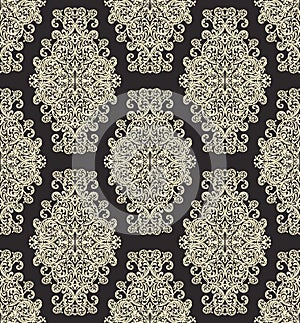 Damask vintage floral seamless pattern background