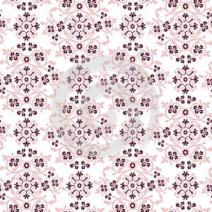 Damask vintage floral seamless pattern background