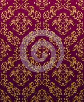 DAMASK Wallpaper Burdeos