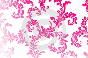 Damask wallpaper in modern colors