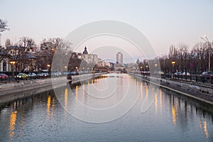 Dambovita river in Bucharest