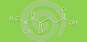 Daminozide Alar plant growth regulator molecule. Has been banned because of carcinogenicity concerns. Skeletal formula.