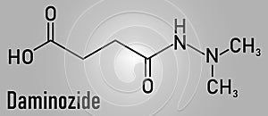 Daminozide or Alar plant growth regulator molecule. Skeletal formula.