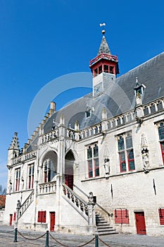 Damme city-hall in Belgium