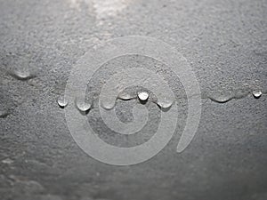 dampness moisture on ceiling with drops of water infiltration photo