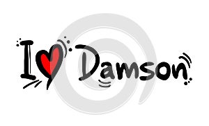 Damson fruit love message