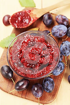 Damson plum preserve