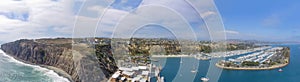 Dana Point, California. Panoramic aerial view