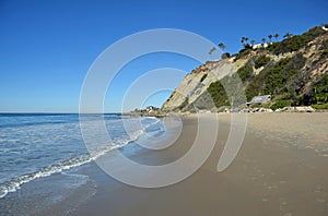 Dana Strand Beach in Dana Point, California.