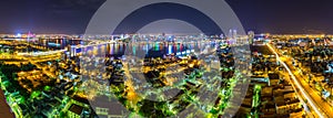 Danang panoramic city nightlife