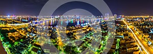 Danang panoramic city nightlife photo