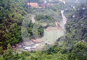 Danang, Vietnam, Ba Na Hills cable car.