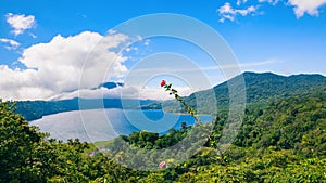 Danau Buyan lake, popular tourist place - Bedugul village, Bali, Indonesia photo