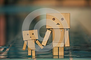 Danbo Danboard box toy are walking.